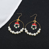 Maxbell Christmas Lovely Drop Crystal Dangle Earrings Xmas Holiday Gifts 65x45mm 1