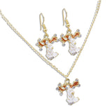 Maxbell Christmas Themed Necklaces Earrings Jewelry Set Kids Gift Elk