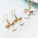 Maxbell Christmas Themed Necklaces Earrings Jewelry Set Kids Gift Elk