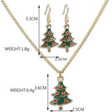 Maxbell Christmas Themed Necklaces Earrings Jewelry Set Kids Gift Xmas Tree