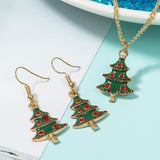 Maxbell Christmas Themed Necklaces Earrings Jewelry Set Kids Gift Xmas Tree