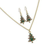 Maxbell Christmas Themed Necklaces Earrings Jewelry Set Kids Gift Xmas Tree