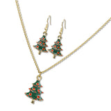 Maxbell Christmas Themed Necklaces Earrings Jewelry Set Kids Gift Xmas Tree