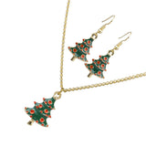 Maxbell Christmas Themed Necklaces Earrings Jewelry Set Kids Gift Xmas Tree