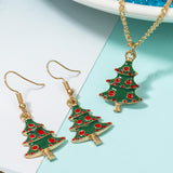 Maxbell Christmas Themed Necklaces Earrings Jewelry Set Kids Gift Xmas Tree