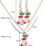 Maxbell Christmas Themed Necklaces Earrings Jewelry Set Kids Gift Boot