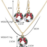 Maxbell Christmas Themed Necklaces Earrings Jewelry Set Kids Gift Circle