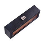 Maxbell Fashion Luxury Black 6/12Grids PU Leather Watch Box Storage Cases 6 Grids