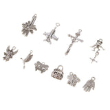 Maxbell 10x Flyer Palm Cross Charms Pendant for DIY Necklace Bracelet Jewelry Making