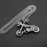 Maxbell Punk Rock Men Skull Motorcycle Pendant Necklace Chain Halloween Jewelry Gift