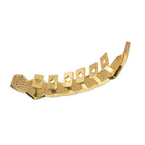 Maxbell 18K Gold Plated Single Row Micro Pave Crystal Mouth Teeth Grill Gold