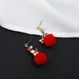 Maxbell Christmas Tree and Santa Claus Snowman Ear Studs Asymmetry Earrings Type2