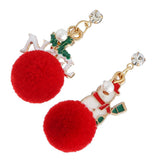 Maxbell Christmas Tree and Santa Claus Snowman Ear Studs Asymmetry Earrings Type2