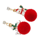 Maxbell Christmas Tree and Santa Claus Snowman Ear Studs Asymmetry Earrings Type2