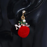 Maxbell Christmas Tree and Santa Claus Snowman Ear Studs Asymmetry Earrings Type2