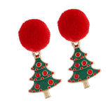 Maxbell Christmas Tree and Santa Claus Snowman Ear Studs Asymmetry Earrings Type3