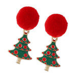 Maxbell Christmas Tree and Santa Claus Snowman Ear Studs Asymmetry Earrings Type3