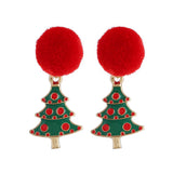 Maxbell Christmas Tree and Santa Claus Snowman Ear Studs Asymmetry Earrings Type3