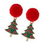 Maxbell Christmas Tree and Santa Claus Snowman Ear Studs Asymmetry Earrings Type3