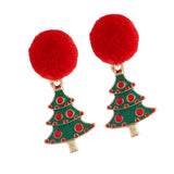 Maxbell Christmas Tree and Santa Claus Snowman Ear Studs Asymmetry Earrings Type3