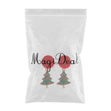 Maxbell Christmas Tree and Santa Claus Snowman Ear Studs Asymmetry Earrings Type3