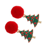 Maxbell Christmas Tree and Santa Claus Snowman Ear Studs Asymmetry Earrings Type3