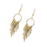 Maxbell 1 Pair Women Tassel Long Drop Earrings Statement Party Jewelry Gift Golden