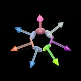 Maxbell 20Pcs Mix Colour Cone Shape Lip Tongue Bar Stud Ring Straight Piercing