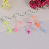 Maxbell 20Pcs Mix Colour Cone Shape Lip Tongue Bar Stud Ring Straight Piercing