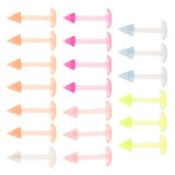 Maxbell 20Pcs Mix Colour Cone Shape Lip Tongue Bar Stud Ring Straight Piercing