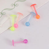 Maxbell 20pcs Luminous Acrylic Straight Barbell Lip Tongue Nipplering Helix 16G
