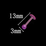 Maxbell 20pcs Luminous Acrylic Straight Barbell Lip Tongue Nipplering Helix 16G