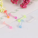 Maxbell 20pcs Luminous Acrylic Straight Barbell Lip Tongue Nipplering Helix 16G