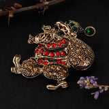 Maxbell Enamel Crystal Christmas Brooch Pin Xmas Party Ornaments Gift Santa Claus