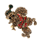 Maxbell Enamel Crystal Christmas Brooch Pin Xmas Party Ornaments Gift Santa Claus