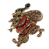 Maxbell Enamel Crystal Christmas Brooch Pin Xmas Party Ornaments Gift Santa Claus