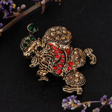 Maxbell Enamel Crystal Christmas Brooch Pin Xmas Party Ornaments Gift Santa Claus