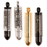 Maxbell Stainless Steel Cross Bible Bullet Cremation Ashes Urn Pendant Silver