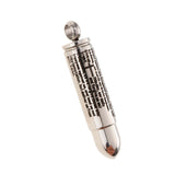 Maxbell Stainless Steel Cross Bible Bullet Cremation Ashes Urn Pendant Silver