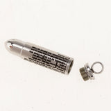 Maxbell Stainless Steel Cross Bible Bullet Cremation Ashes Urn Pendant Silver