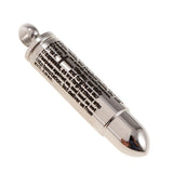Maxbell Stainless Steel Cross Bible Bullet Cremation Ashes Urn Pendant Silver