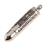 Maxbell Stainless Steel Cross Bible Bullet Cremation Ashes Urn Pendant Silver