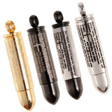 Maxbell Stainless Steel Cross Bible Bullet Cremation Ashes Urn Pendant Silver
