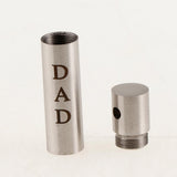 Maxbell Cylinder Pillar Stainless Steel Urn Cremation Family Keepsake Pendant Dad