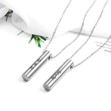 Maxbell Cylinder Pillar Stainless Steel Urn Cremation Family Keepsake Pendant Dad