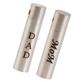 Maxbell Cylinder Pillar Stainless Steel Urn Cremation Family Keepsake Pendant Dad