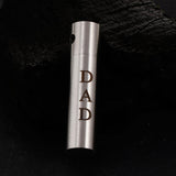 Maxbell Cylinder Pillar Stainless Steel Urn Cremation Family Keepsake Pendant Dad