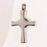 Maxbell Stainless Steel Crystal Love Heart Cross Urn Pendant Ashes Keepsake White