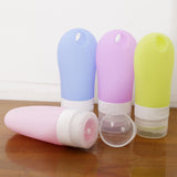 Maxbell 4 Pcs Portable Refillable Silicone Empty Cosmetic Containers for Travel 60ml