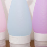Maxbell 4 Pieces Silicone Mini Shampoo Sample Cosmetic Bottle Travel Containers 48ml